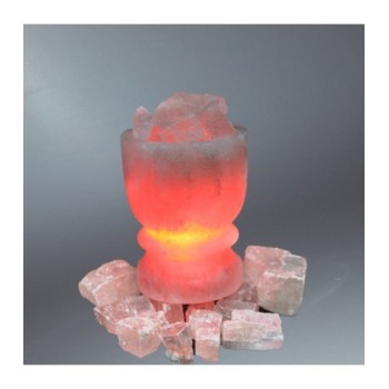 Sole Kristal Tuzlu Tuz Çanağı Şekilli Tuz Lambası