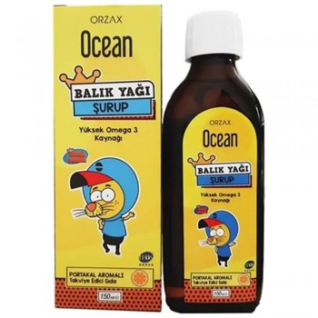 Ocean Omega 3 Portakal Aromalı 150 ml Şurup
