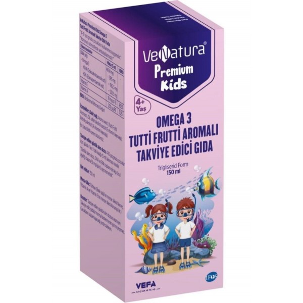 Venatura Premium Kids Omega 3 Tutti Frutti Aromalı Takviye Edici Gıda