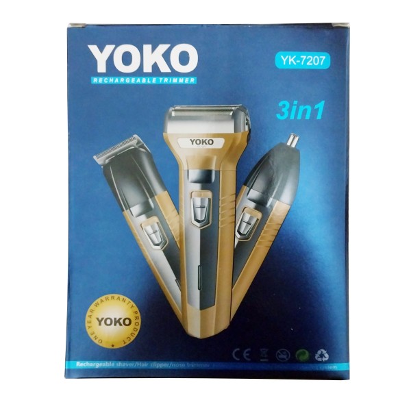 Yoko YK-7207 3 Başlı Tıraş Makinesi